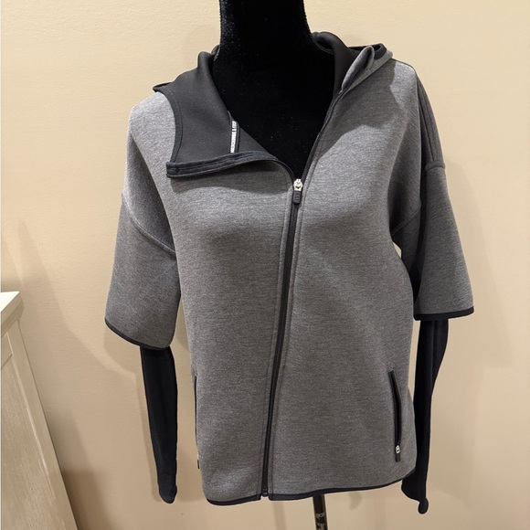 Women’s ABERCROMBIE & FITCH Neoprene activewear zip up hoodie- Size Small - Picture 5 of 11